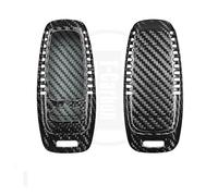 Custodia protettiva per chiave auto Custodia portachiavi in fibra di carbonio per Audi per A6 per C8 per A7 per A8 per Q8 2018 2019 2020 2021, accessori per auto(Silver carbon 02)