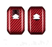 Custodia protettiva per chiave auto Guscio di copertura per chiave auto in fibra di carbonio a 2 pulsanti per Suzuki per Swift Maruti Dzire Ertiga Wagon R Monopoly T-carbon Key Fob(Red 1)