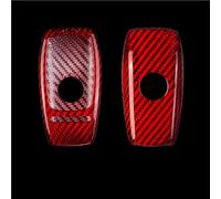 Custodia protettiva per chiave auto Guscio di copertura per chiave auto in fibra di carbonio per E63 S63 G63 per accessori per AMG 2021 2020(Red)