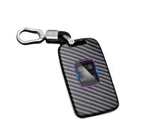 Custodia Protettiva per Chiave dell'automobile, ABS Fibra di Carbonio Auto Chiave Copri Cover con Gancio, Automobile Chiavi Protettivo Guscio Copertina per Koleos Kadjar Megane Captur Espace (Nero)