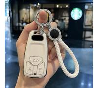 Custodia protettiva per chiave elettronica auto, accessorio per telecomando senza chiave, per Audi A4 B9 A5 A6 8S 8W Q5 Q7 4M S4 S5 S7 TT TTS TFSI RS (set bianco C)