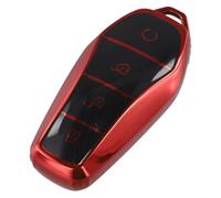 Custodia protettiva per chiave in TPU per BYD Qin Plusdmi e per Han EV Secure Fit Design (rosso)