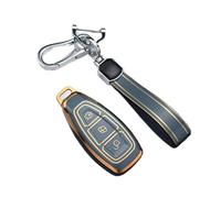 Custodia Protettiva per Chiave Telecomando Auto in TPU per Focus 3 4 ST, Fiesta, Fusion, Kuga, Ecosport, Mondeo MK3 MK4 (Nera)