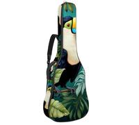 Custodia protettiva per chitarra acustica da 40/41/42 pollici, con scomparto per accessori, chiusura a cerniera, custodia impermeabile, bel tucano, Multicolore, 42.9x16.9x4.7 in, Borsa per chitarra