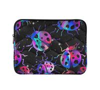 Custodia protettiva per computer portatile colorata e carina custodie per computer da lavoro da donna per computer Pro Sleeve 13 pollici universale neon coccinelle nere medie