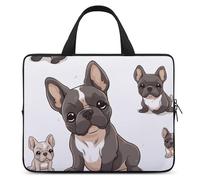 Custodia protettiva per computer portatile con bulldog francese da 10 pollici, custodia protettiva per computer da viaggio d'affari per laptop o tablet