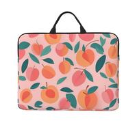 Custodia protettiva per computer portatile con stampa motivo rosa pesca senza cuciture da 14 pollici, custodia protettiva antiurto per computer portatile valigetta per il trasporto