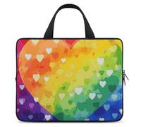 Custodia protettiva per computer portatile da 12 pollici con cuore arcobaleno colorato custodia protettiva per computer portatile o tablet da 12 pollici