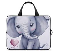 Custodia protettiva per computer portatile da 12 pollici con elefante carino da viaggio d'affari custodia per computer portatile o tablet