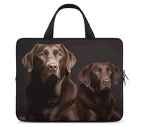 Custodia protettiva per computer portatile da 12 pollici con labrador retriever marrone per viaggi d'affari borsa per laptop o tablet