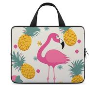 Custodia protettiva per computer portatile da 12 pollici, motivo fenicottero e ananas, custodia protettiva per computer portatile o tablet