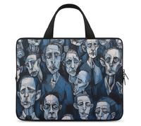 Custodia protettiva per computer portatile da 13", ultra sottile, leggera e impermeabile, in neoprene resistente, con cinghia da polso, colore: blu e nero