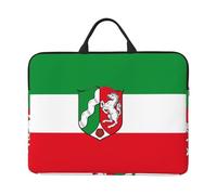 Custodia protettiva per computer portatile da 14 pollici, con bandiera del Nord Reno-Westfalia, adatta per computer da ufficio quotidiano, colore nero