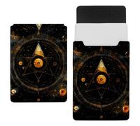 Custodia protettiva per computer portatile da 14 pollici, impermeabile, sottile, per tablet e notebook, con scritta "Bill Cipher Wheel Zodiac"