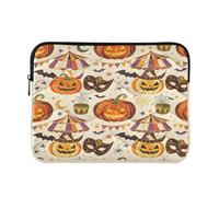 Custodia protettiva per computer portatile da 15 a 16 pollici, custodia trapuntata per computer con maschera zucca pipistrello custodia protettiva per donne uomini lavoro viaggio