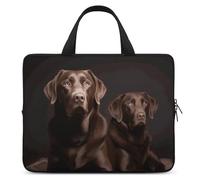 Custodia protettiva per computer portatile da 15 pollici, motivo: labrador retriever, marrone, per viaggi d'affari o tablet