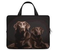 Custodia protettiva per computer portatile da 17 pollici, motivo: Labrador Retriever, colore marrone, per viaggi d'affari o tablet