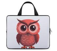 Custodia protettiva per computer portatile da 17", ultra sottile, leggera e impermeabile, in neoprene resistente, con motivo a gufo, con cinghia da polso