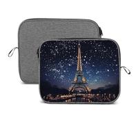 Custodia protettiva per computer portatile, impermeabile, resistente agli urti, leggera, motivo Parigi Eiffel, da viaggio, compatibile con laptop da 13 a 14 pollici