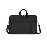 Custodia protettiva per computer portatile, in tessuto Oxford, con tracolla, resistente agli schizzi d'acqua, Nero