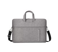 Custodia protettiva per computer portatile, in tessuto Oxford, con tracolla, resistente agli schizzi d'acqua, Grigio