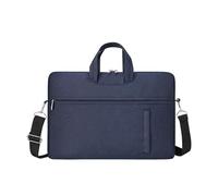 Custodia protettiva per computer portatile, in tessuto Oxford, con tracolla, resistente agli schizzi d'acqua, Blu