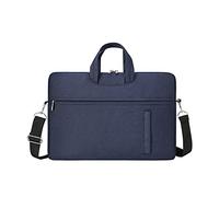 Custodia protettiva per computer portatile, in tessuto Oxford, con tracolla, resistente agli schizzi d'acqua, Blu