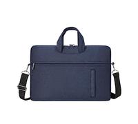 Custodia protettiva per computer portatile, in tessuto Oxford, con tracolla, resistente agli schizzi d'acqua, Blu