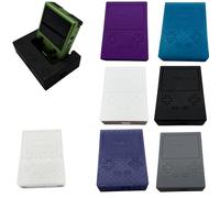 Custodia protettiva per console di gioco GKD PIXEL2, portatile, retrò, portatile, antigraffio, antipolvere e antiurto (blu trasparente)