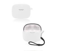 Custodia protettiva per cuffie intrauricolari JBL Tune 245 NC TWS True Wireless, custodia in silicone morbido con cordino, delicata sulla pelle e resistente, colore bianco