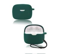 Custodia protettiva per cuffie intrauricolari JBL Tune 245 NC TWS True Wireless, custodia in silicone morbido con cordino, delicata sulla pelle e resistente, verde