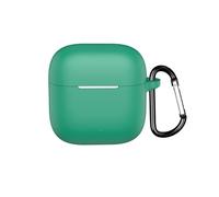 Custodia protettiva per cuffie OPPO Enco Air 4i 2025 BT, custodia in silicone per auricolari wireless OPPO Enco Air 4i, custodia antiurto con moschettone (verde scuro)