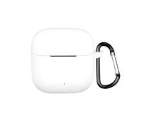 Custodia protettiva per cuffie OPPO Enco Air 4i 2025 BT, custodia in silicone per auricolari wireless OPPO Enco Air 4i, custodia antiurto con moschettone (bianco)