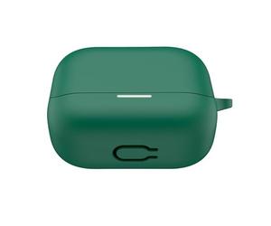 Custodia protettiva per cuffie per Soundcore K20i Custodia in silicone per auricolari Manicotto protettivo Anticaduta Antipolvere Antiurto Copri cuffie in pelle morbida con moschettone (Verde)