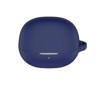 Custodia protettiva per cuffie QCY MeloBuds N20, in morbido silicone, antiurto e antipolvere, con moschettone (blu navy)