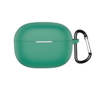 Custodia protettiva per cuffie Realme Buds T200 Lite, custodia morbida in silicone, antiurto, custodia protettiva per cuffie con moschettone (verde)