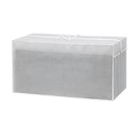 Custodia protettiva per cuscini da seduta, trasparente, in PEVA, borsa per il trasporto per mobili da giardino, per sedie con schienale alto, resistente ai raggi UV e alle intemperie, 125 x 30 x 50 cm