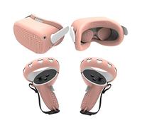 Custodia protettiva per custodia con copertura frontale per gli occhi Protezione per controller touch Set di cover per Quest2 Custodia in silicone resistente al sudore Pad per il viso antiscivolo