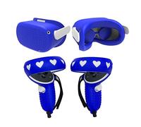 Custodia protettiva per custodia con copertura frontale per gli occhi Protezione per controller touch Set di cover per Quest2 Custodia in silicone resistente al sudore Pad per il viso antiscivolo