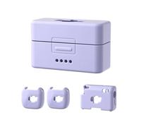 Custodia protettiva per DJI Mic Mini Custodia in silicone Microfono Vano di ricarica Protezione della polvere Accessori manica (2 TX+1 RX Set Purple)