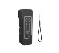 Custodia protettiva per DJI Pocket 4, mini custodia portatile con filtro magnetico, apertura a libro, resistente alle cadute, antigraffio, antipolvere, con cinturino da polso, Nero corto., Custodia