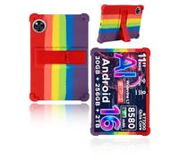 custodia protettiva per DOOGEE U11 Pro Android 16 Tablet 11 pollici, yystao bambini custodia morbida in silicone compatibile con DOOGG U11 PRO/U11, supporto regolabile (arcobaleno)