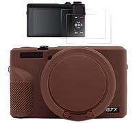 Custodia protettiva per fotocamera compatibile con Canon G7X Mark III, accessori personalizzati con 2 protezioni Sreen, custodia in morbido silicone con copriobiettivo rimovibile, antiscivolo e