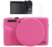Custodia protettiva per fotocamera compatibile con Canon G7X Mark III, accessori personalizzati con 2 protezioni Sreen, custodia in morbido silicone con copriobiettivo rimovibile, antiscivolo e