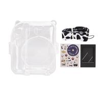 Custodia protettiva per fotocamera compatibile con Fujifilm Instax Mini12, materiale PC rigido trasparente, impermeabile e antipolvere con tracolla