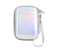 Custodia protettiva per fotocamera, custodia in pelle sintetica, adatta per vari modelli di fotocamere, custodia in pelle PU, Argento