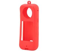 Custodia Protettiva per Fotocamera Panoramica, Anti-impronta Digitale, Pulsante in Rilievo, Superficie a Coste Rinforzata, Custodia per Fotocamera Panoramica con Cinturino da Polso per Esterni (Rosso)