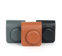 Custodia protettiva per fotocamera retrò, per Instax mini 41, custodia in pelle PU con tracolla, Marrone, Protezione