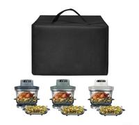 Custodia protettiva per friggitrice ad aria calda per NJ per Crispi Air Fryer AS101ST, protezione da graffi, umidità e sporco, 35 × 26 × 30 cm, nylon 600D, nero