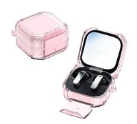 Custodia protettiva per Galaxy Buds 4 Pro con copertura a 360 gradi e cavalletto per una maggiore stabilità durante l'ascolto e la visualizzazione quotidiana (rosa trasparente)